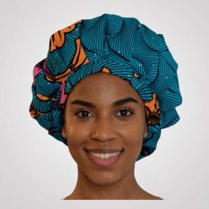 bonnet wax satin réglable curly nights ocean