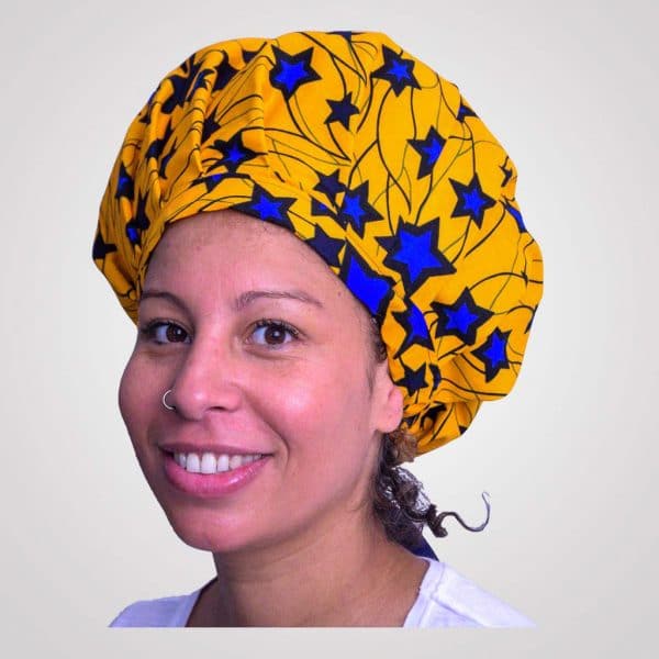 satin wax bonnet schlafhaube curly nights blue star anpassbar premium
