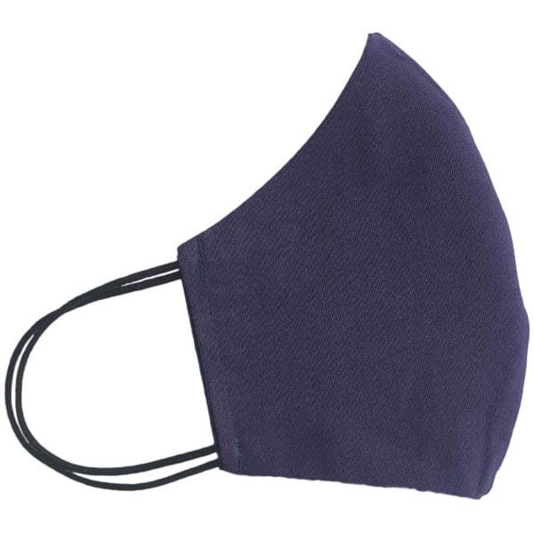 masque anti-projection lavable coton wax coronavirus covid-19 protection visage nez bouche intérieur bleu marine