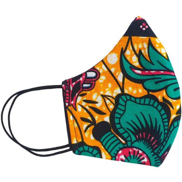 masque anti-projection lavable coton wax coronavirus covid-19 protection visage nez bouche FORET