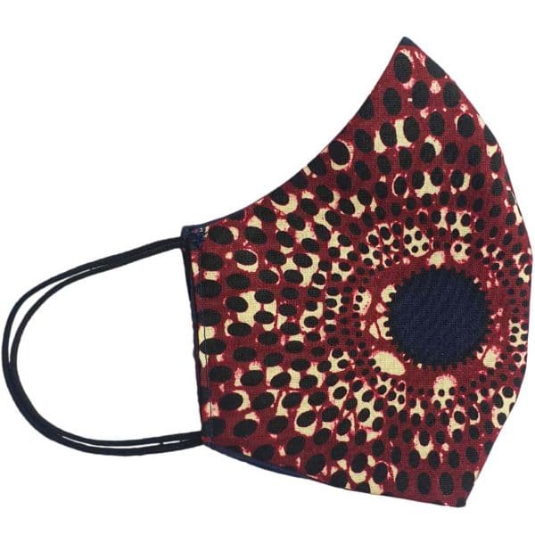 masque anti-projection lavable réglable  coton wax coronavirus covid-19 protection visage nez bouche ARABESQUE