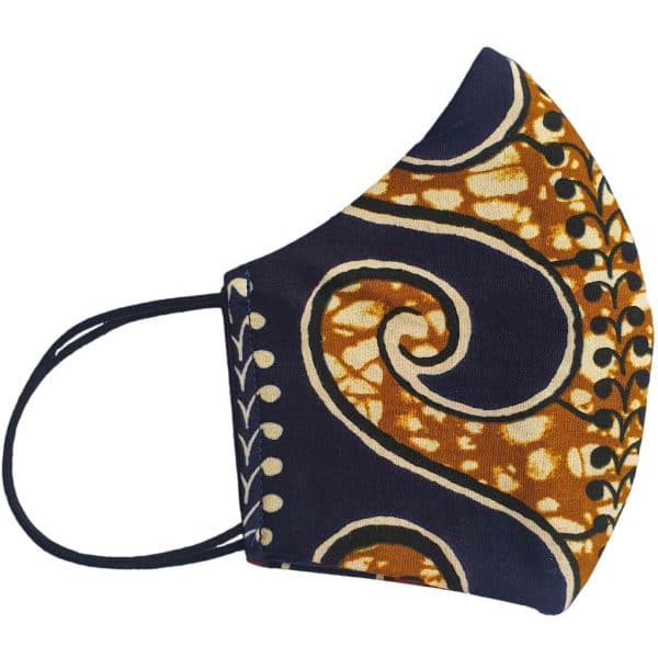 masque anti-projection lavable coton wax coronavirus covid-19 protection visage nez bouche