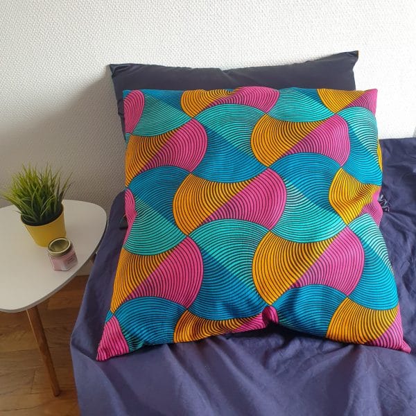 taie d'oreiller réversible satin wax fermeture éclair curly nights ARLEQUIN