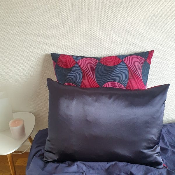 taie d'oreiller réversible satin wax fermeture éclair curly nights VALENTINE