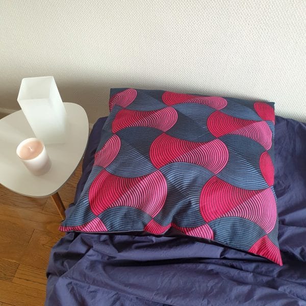 taie d'oreiller réversible satin wax fermeture éclair curly nights VALENTINE