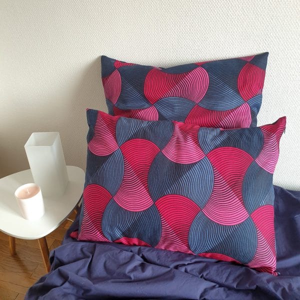 taie d'oreiller réversible satin wax fermeture éclair curly nights VALENTINE