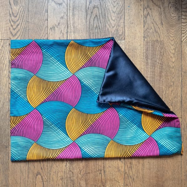 taie d'oreiller réversible satin wax fermeture éclair curly nights ARLEQUIN rectangulaire