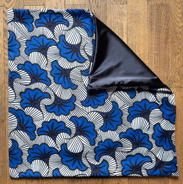 taie d'oreiller réversible satin wax fermeture éclair curly nights REVE BLEU rectangulaire