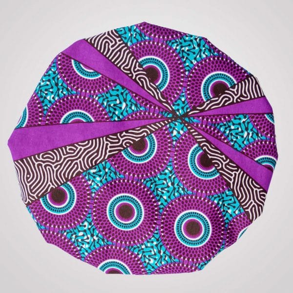 bonnet de nuit satin wax élastique curly nights VIOLINE