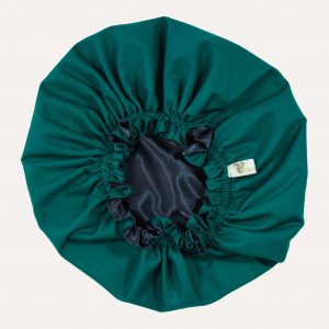 bonnet élastique intérieur satin curly nights vert royal