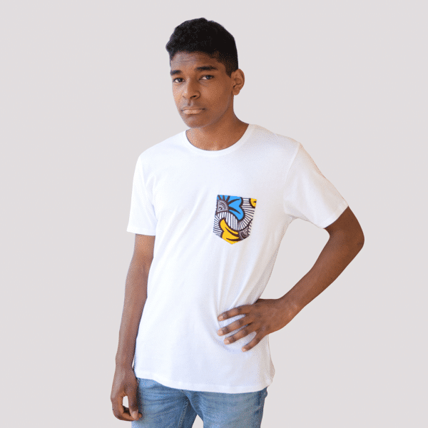 t shirt homme coton wax bord de mer