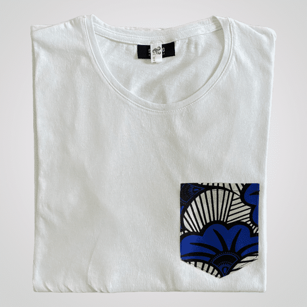 t shirt homme coton wax reve bleu