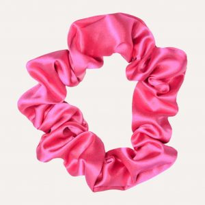 chouchou xxl en satin curly nights rose fuchsia