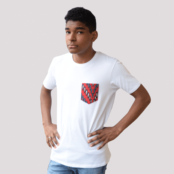 t shirt homme coton wax red nails