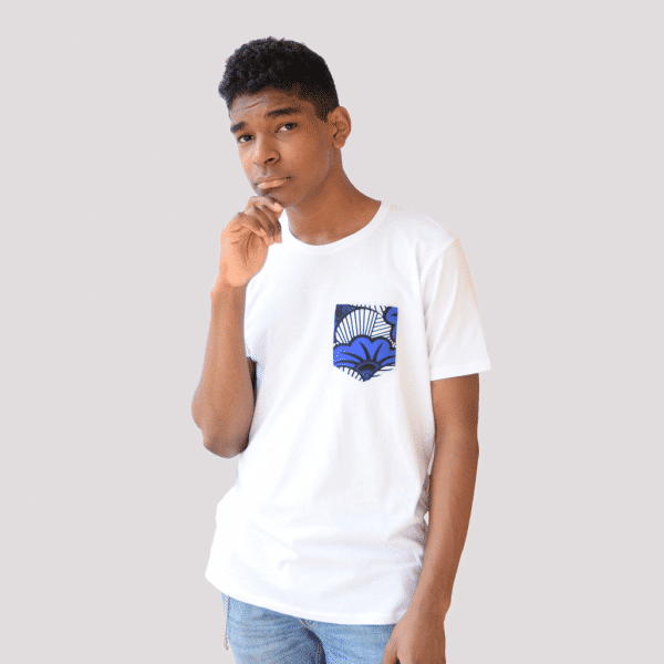 t shirt homme coton wax reve bleu