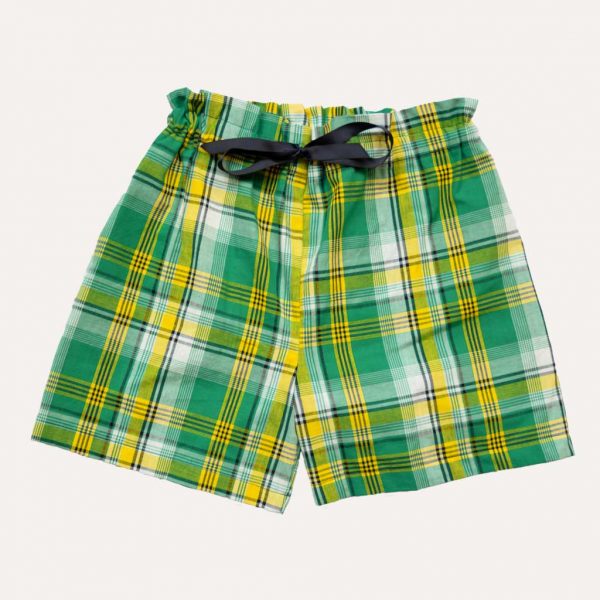 Short Pyjama Madras Vert Coton Curly Nights