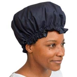 Bonnet de nuit satin UNI BLEU MARINE
