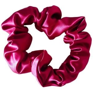 Chouchou satin cerise noire