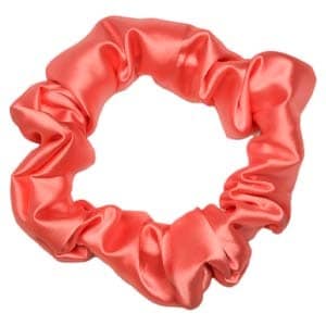 Chouchou satin corail