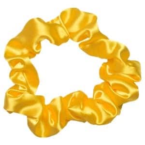 Chouchou satin jaune citron