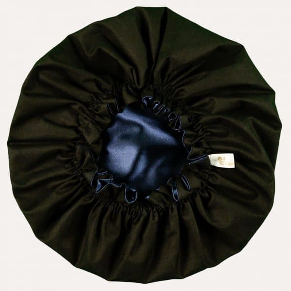 bonnet nuit boucles satin noir curly nights