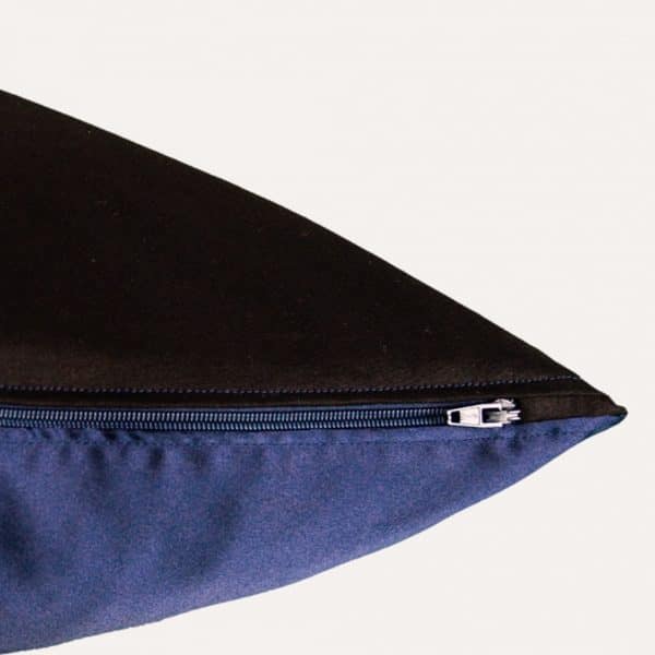 taie d'oreiller double face coton satin unie noir profond carrée et rectangulaire