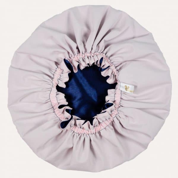 satin bonnet curly nights schlafhaube locken krause puderrosa handmade