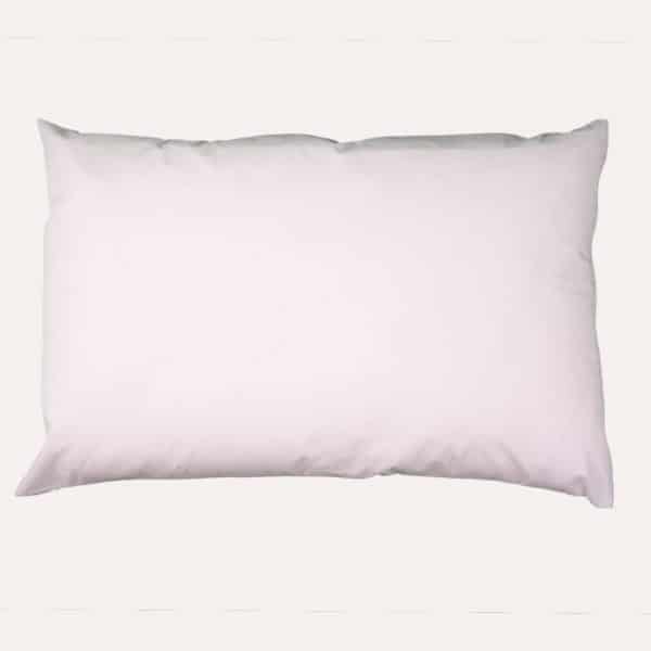 taie d'oreiller double face coton satin unie rose poudré rectangulaire