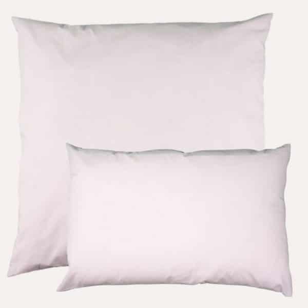 taie d'oreiller double face coton satin unie rose poudré carré rectangulaire