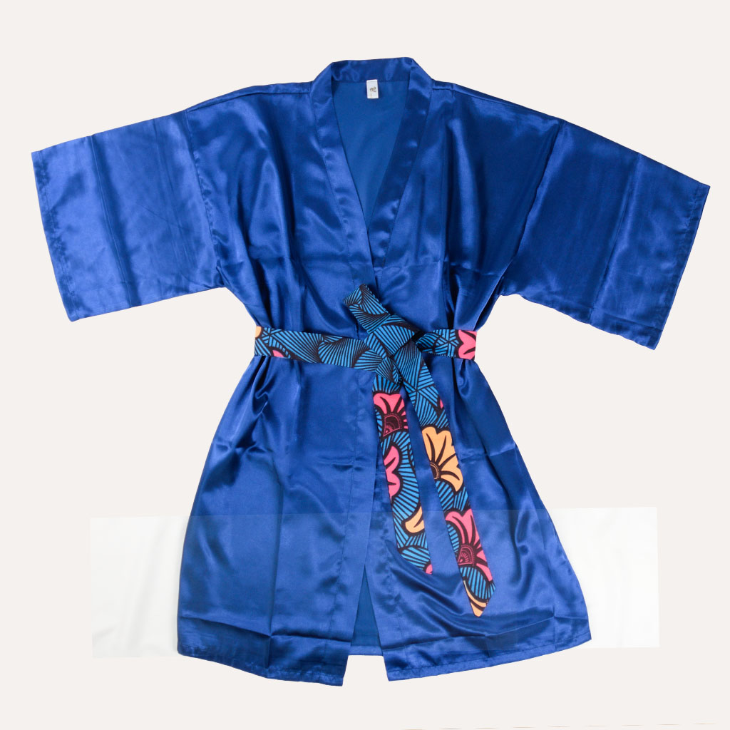 kimono satin ceinture wax OCEAN