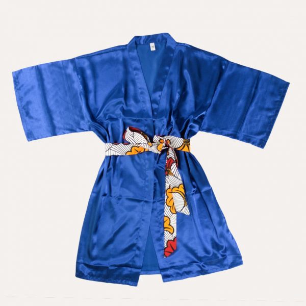 kimono satin ceinture wax fleur de mariage curly nights love
