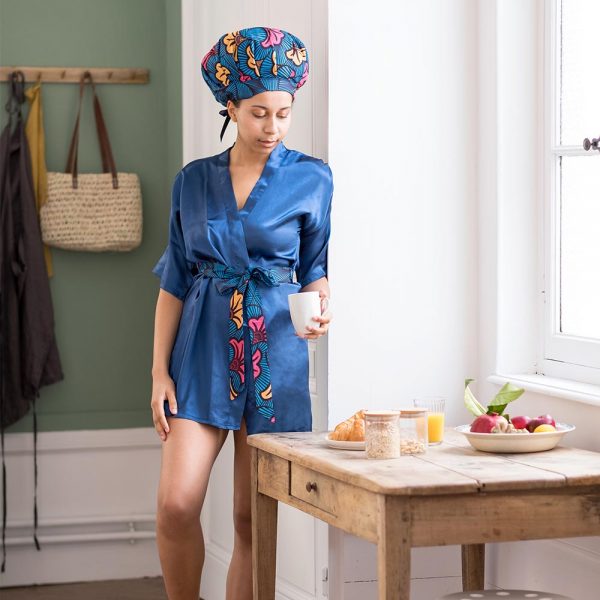 kimono satin ceinture wax OCEAN