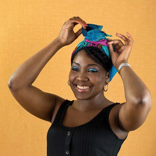 satin turban foulard curly nights ARLEQUIN