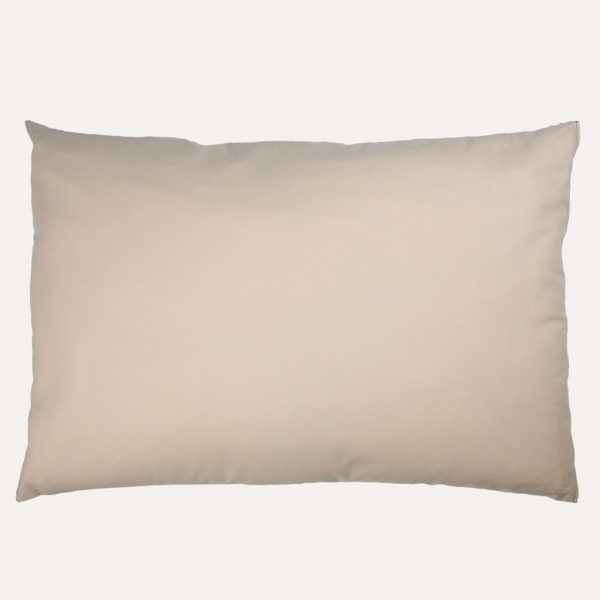 taie d'oreiller satin coton beige uni fait main en france curly nights