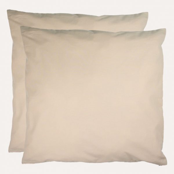 taie d'oreiller satin coton beige uni fait main en france curly nights