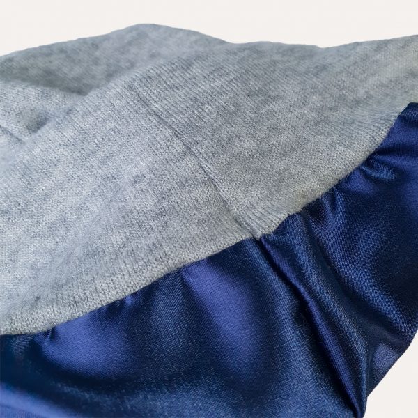 bonnet d'hiver beanie doublure satin homme femme gris curly nights