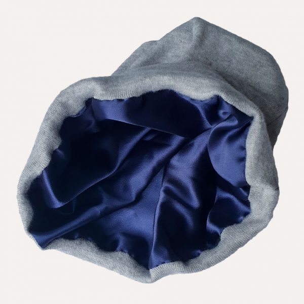 bonnet d'hiver beanie doublure satin homme femme gris curly nights