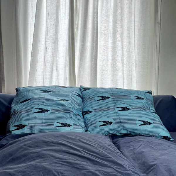 taie d'oreiller wax satin réversible curly nights ENVOL