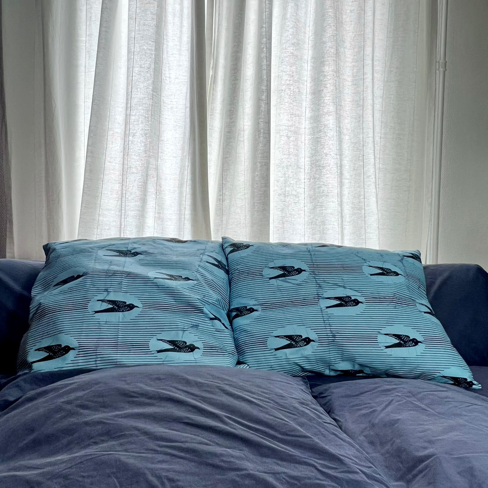 taie d'oreiller wax satin réversible curly nights ENVOL